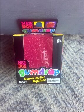 NeeDoh Gumdrop Super Solid Squish - Bright Pink NEW